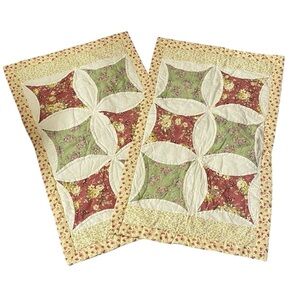 Pure Cotton Pillow Case‎ Shams Floral Patchwork Cottagecore Cabin 46 X 38 inches